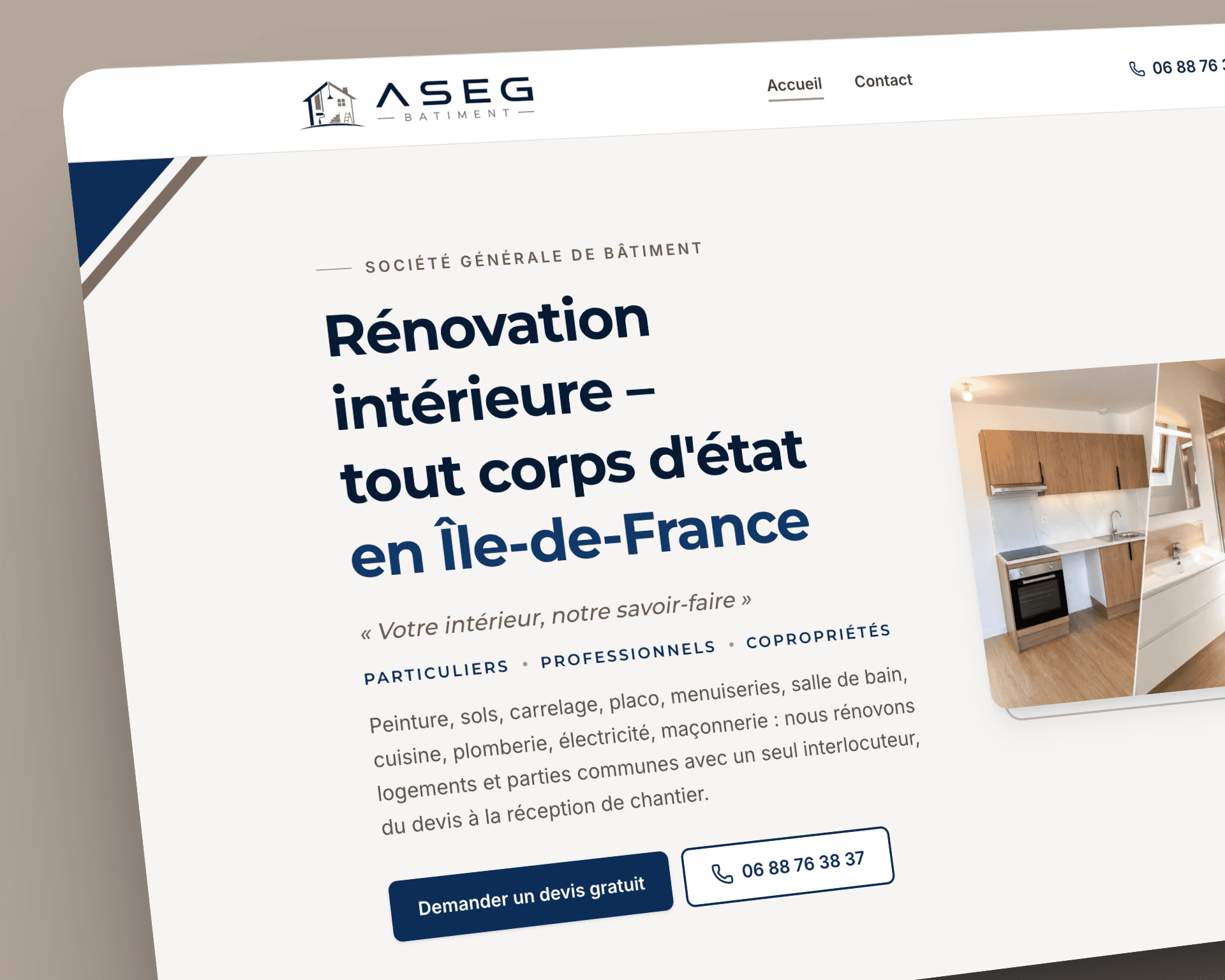 Site vitrine (ASEG Bâtiment)